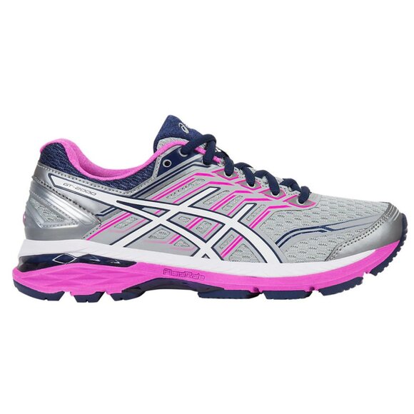 RARE Asics GEL GT 2000 5 Size 9.5 US 41.5 EUR Grey Indigo Blue Pink Medium - Picture 2 of 11